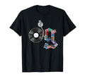Old School Og Hip Hop Head Vinyl T-Shirt - Fun Novelty Design for Adults - T-Shirt, Sweatshirt, Hoodie