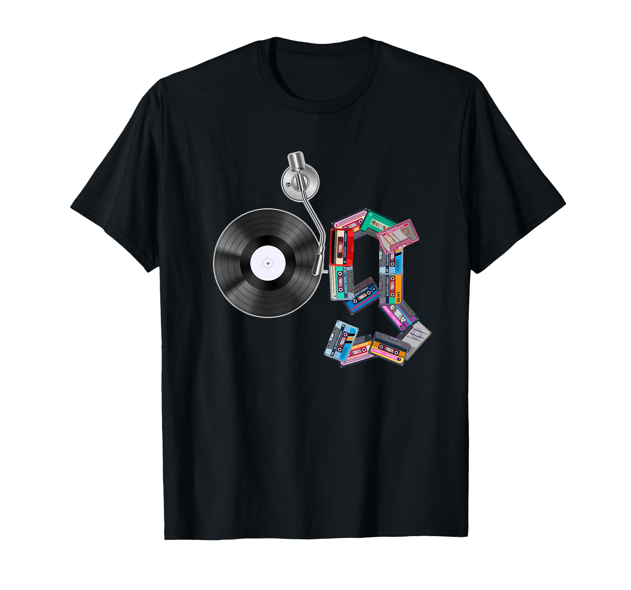 Old School Og Hip Hop Head Vinyl T-Shirt - Fun Novelty Design for Adults - T-Shirt, Sweatshirt, Hoodie