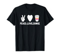 Funny Dunkie Junkie Peace Love T-Shirt - Fun Novelty Design for Adults - T-Shirt, Sweatshirt, Hoodie