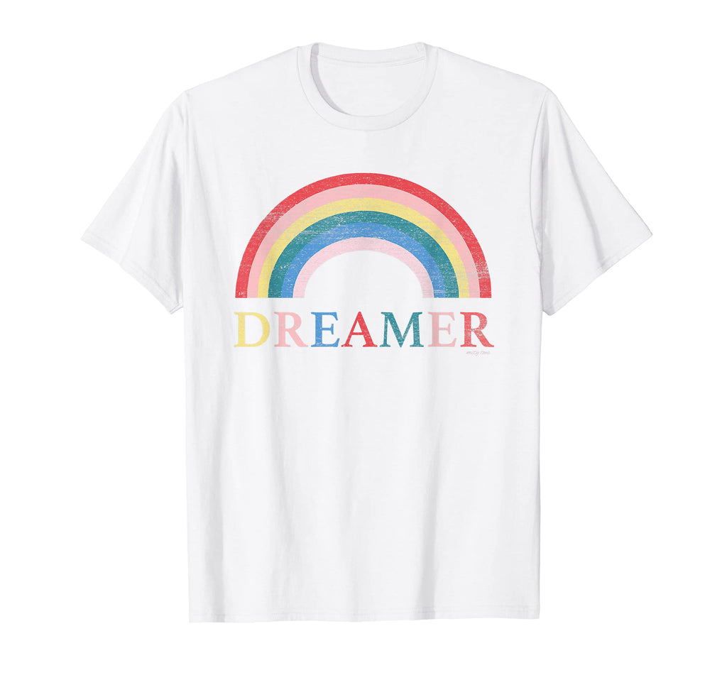Dreamer Rainbow Distressed T-Shirt - Aesthetic Graphic Unisex - T-Shirt, Sweatshirt, Hoodie