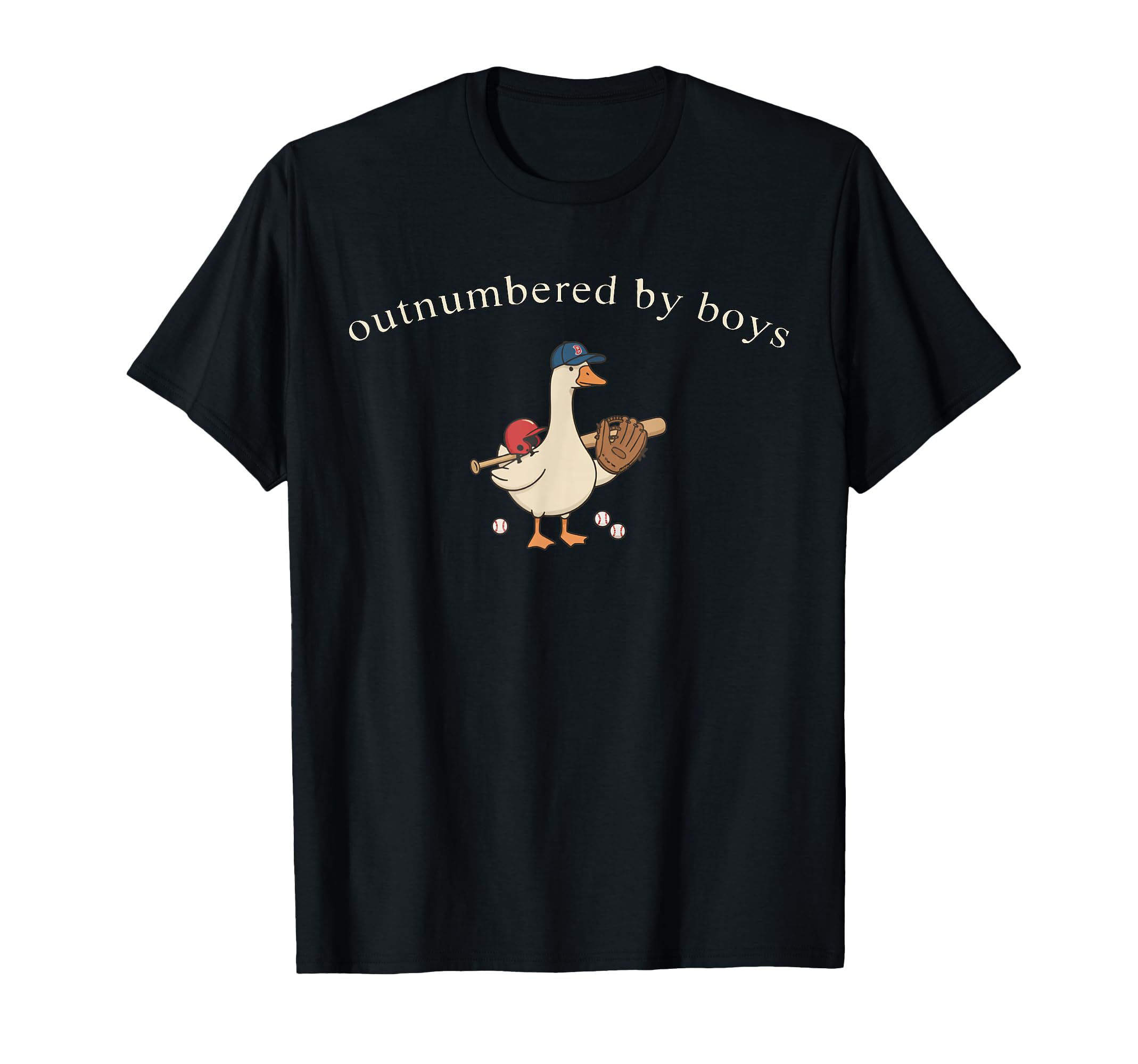 Outnumbered Funny Baseball Mom Sports T-Shirt - Novelty Apparel Men Women - T-Shirt, Sweatshirt, Hoodie