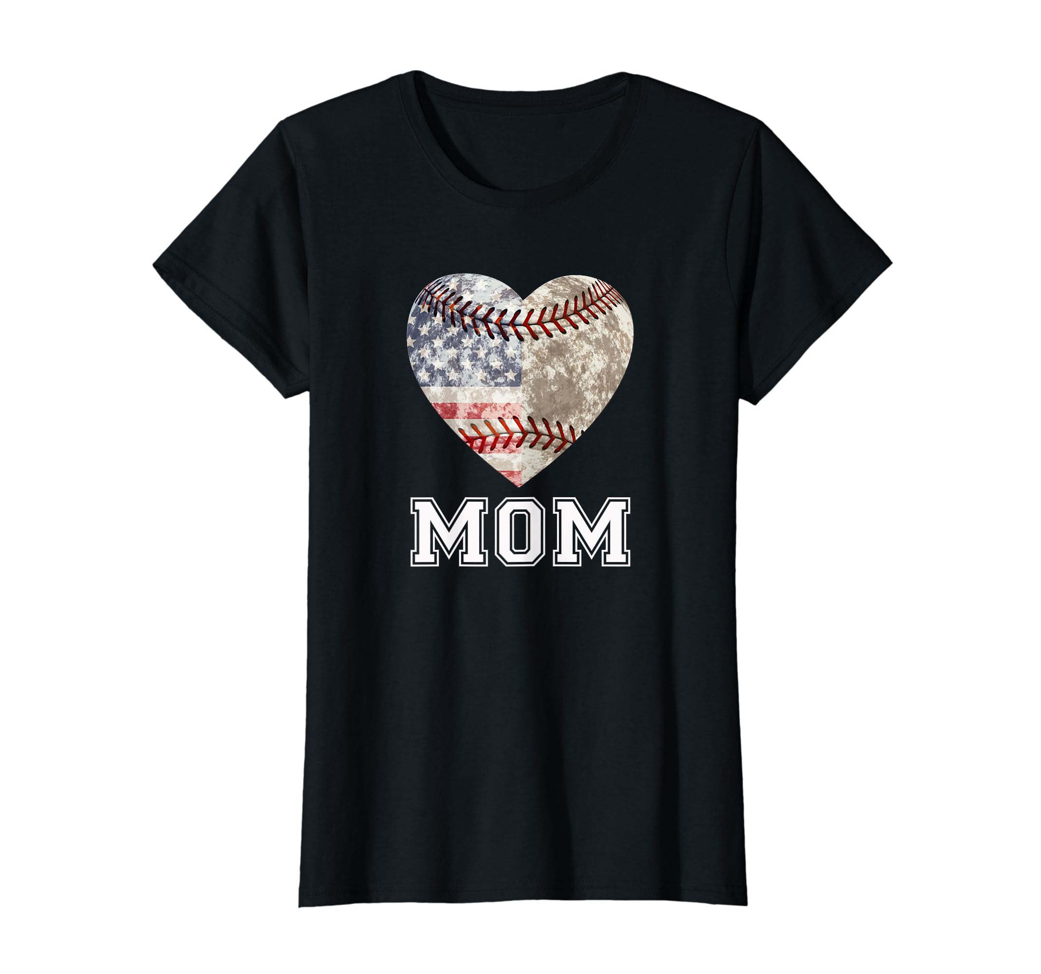 Baseball Mom Distressed Ball American T-Shirt - Minimalist Print Unisex - T-Shirt, Sweatshirt, Hoodie