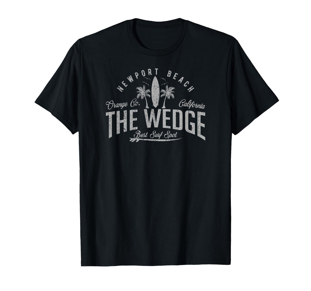 Wedge Best Surf Spot Newport Beach Badge T-Shirt - Unique Graphic Unisex - T-Shirt, Sweatshirt, Hoodie