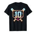 Baseball 10 Year Old Ice Cream Drip 10Th T-Shirt - Trendy Graphic Unisex - T-Shirt, Sweatshirt, Hoodie