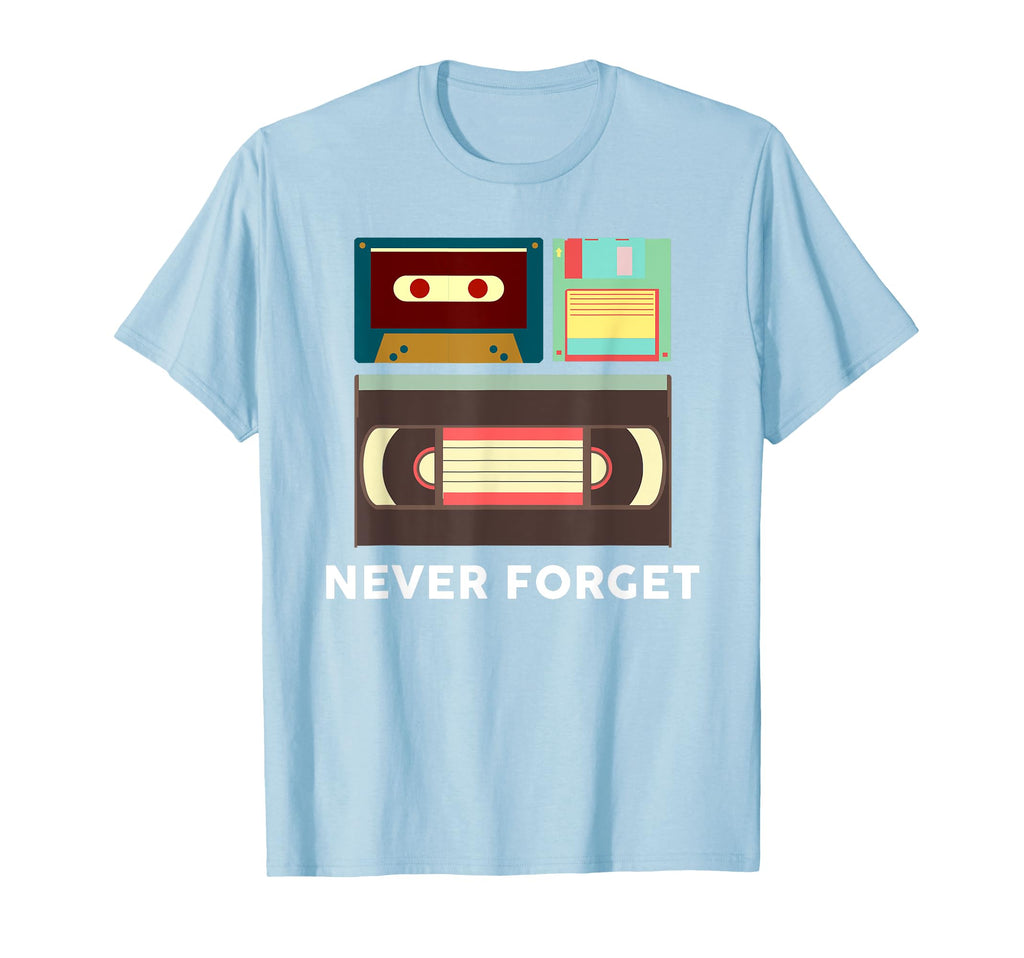 Funny Never Forget Floppy Disk Vhs T-Shirt - Casual Everyday Wear Unisex - T-Shirt, Sweatshirt, Hoodie