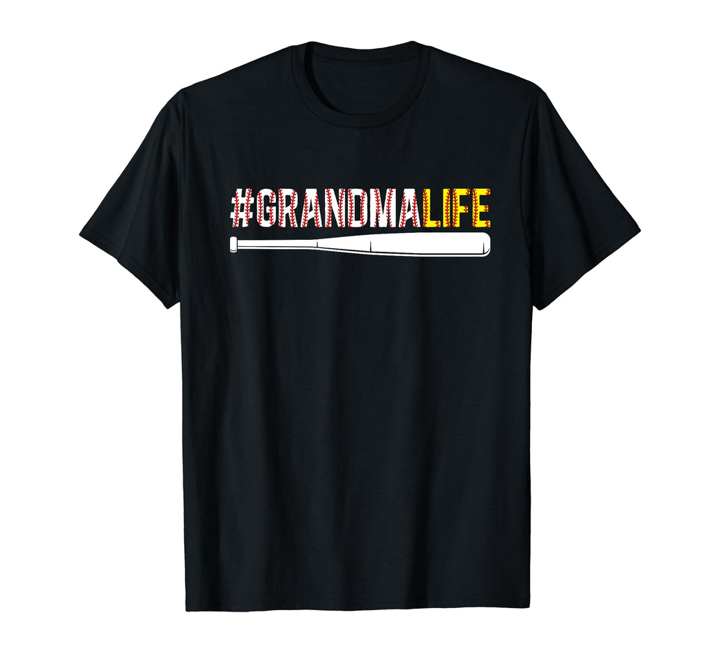 Softball Baseball Grandma Life Baseball T-Shirt - Unique Graphic Men Women - T-Shirt, Sweatshirt, Hoodie