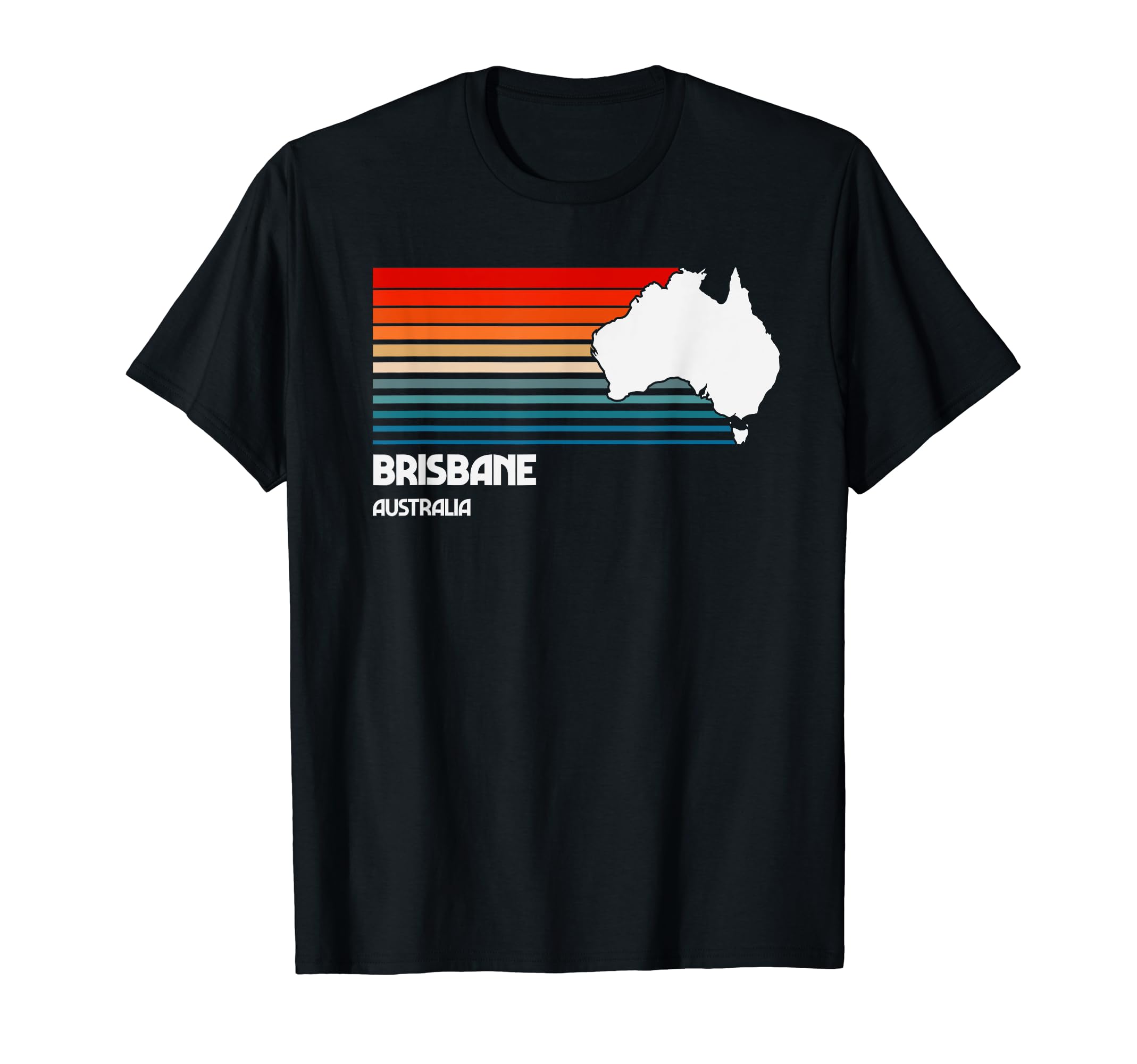Brisbane Australia Stripes T-Shirt - Novelty Apparel Unisex - T-Shirt, Sweatshirt, Hoodie