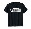 Plattsburgh Ny Distressed White Varsity T-Shirt - Trendy Graphic Men Women - T-Shirt, Sweatshirt, Hoodie