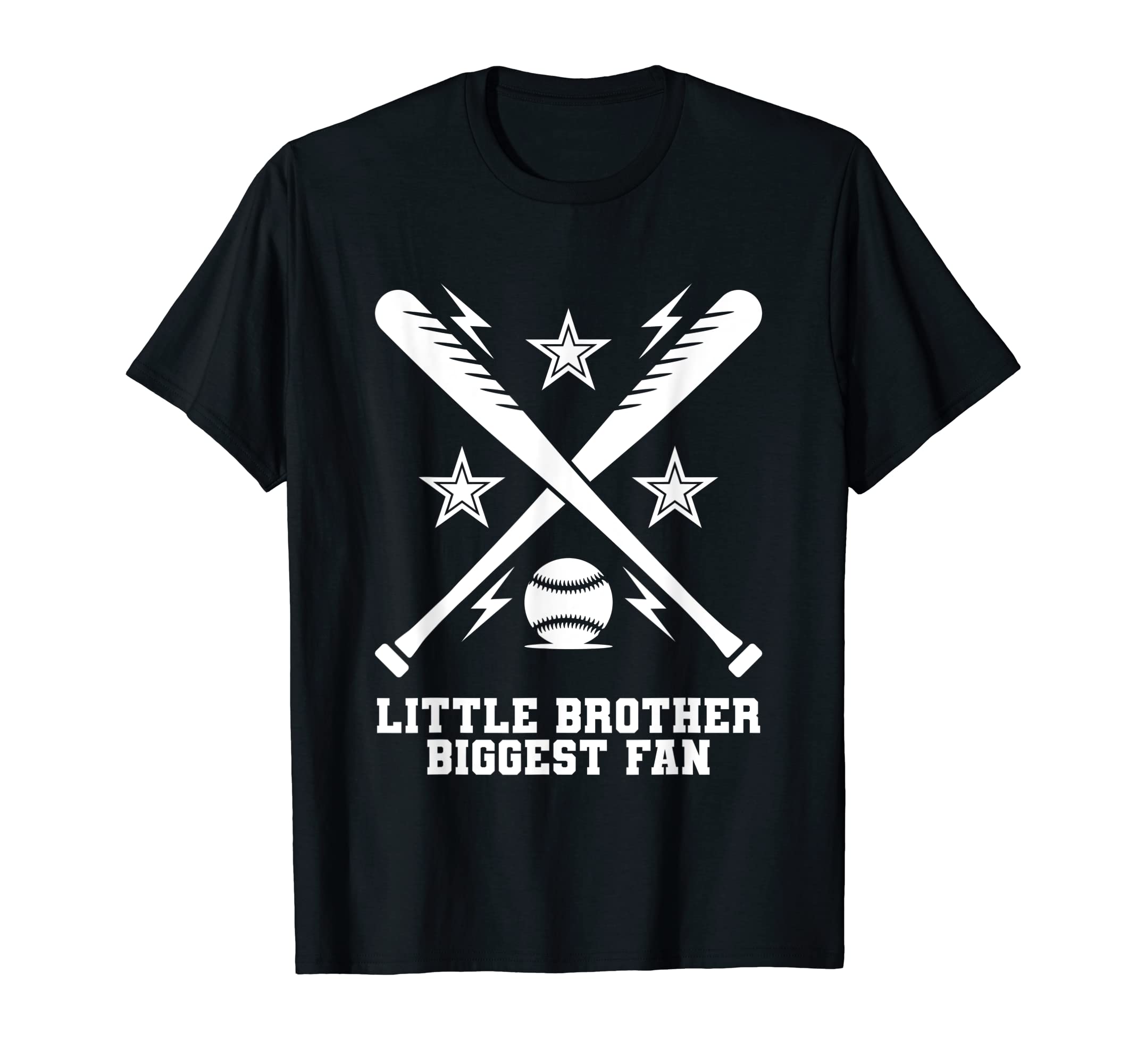 Baseball Little Brother Biggest Fan T-Shirt - Minimalist Print for Adults - T-Shirt, Sweatshirt, Hoodie