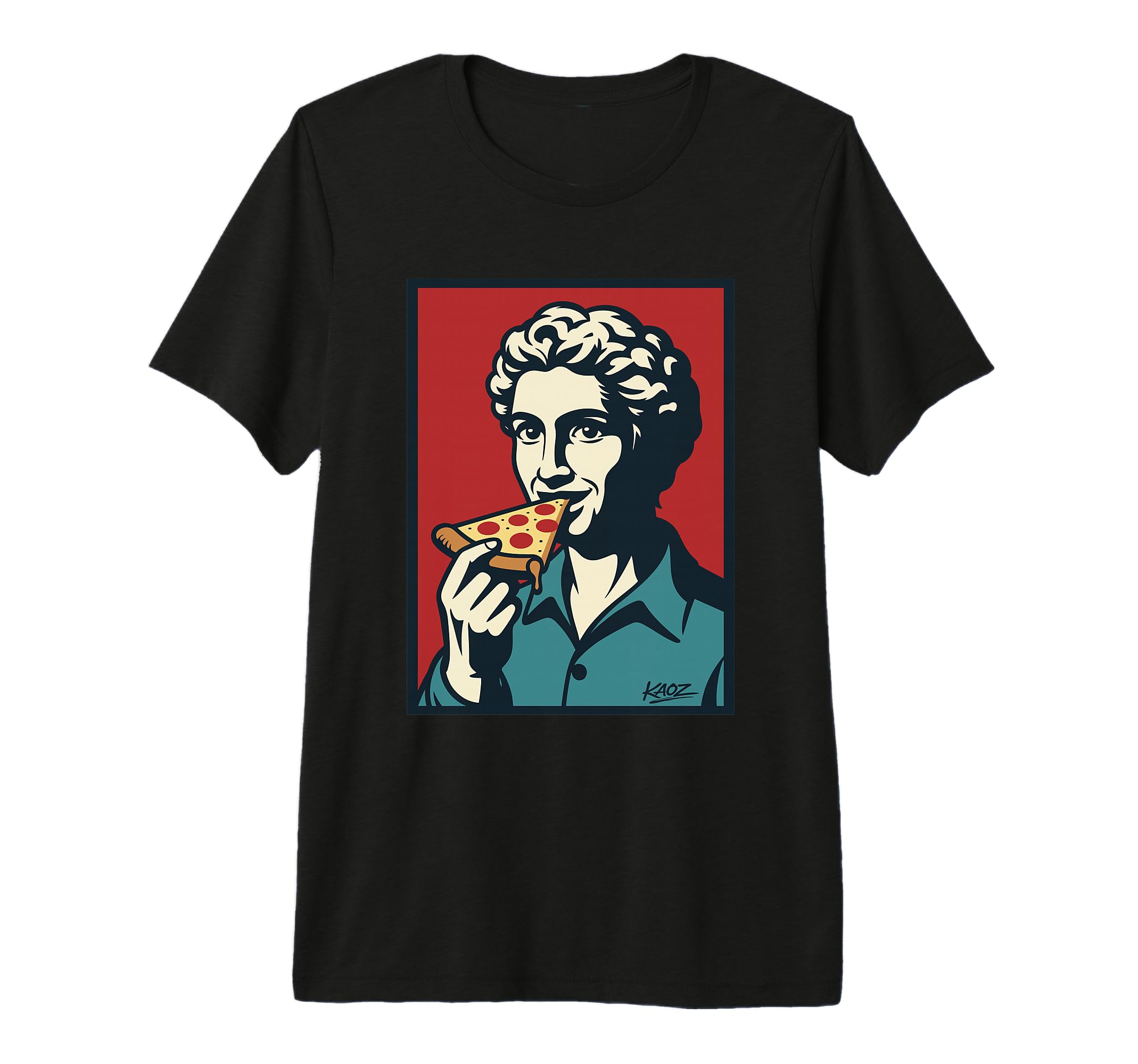 Pizza Lover Portrait Watching People T-Shirt - Trendy Graphic for Adults - T-Shirt, Sweatshirt, Hoodie