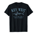 Key West Florida Shark Arched Pale Blue T-Shirt - Minimalist Print Unisex - T-Shirt, Sweatshirt, Hoodie
