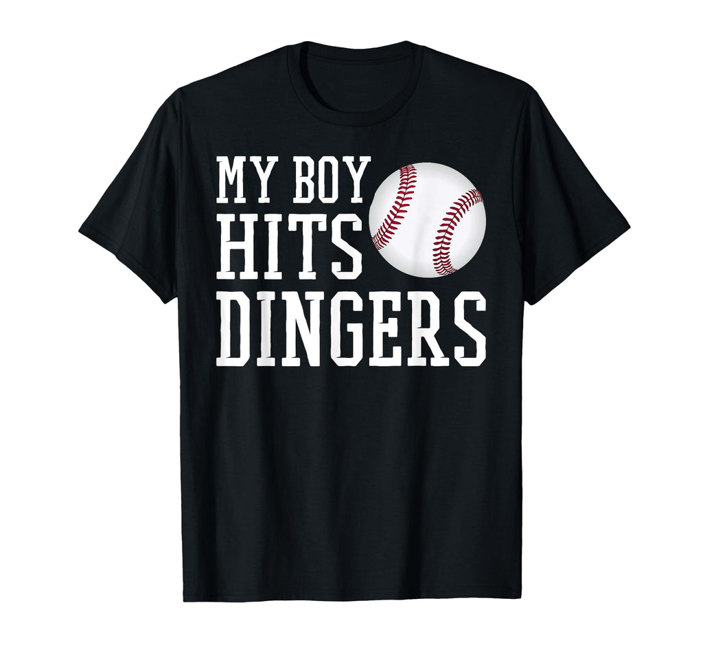 My Hits Dingers Baseball Mom Dad I T-Shirt - Custom Art Print for Adults - T-Shirt, Sweatshirt, Hoodie