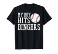 My Hits Dingers Baseball Mom Dad I T-Shirt - Custom Art Print for Adults - T-Shirt, Sweatshirt, Hoodie