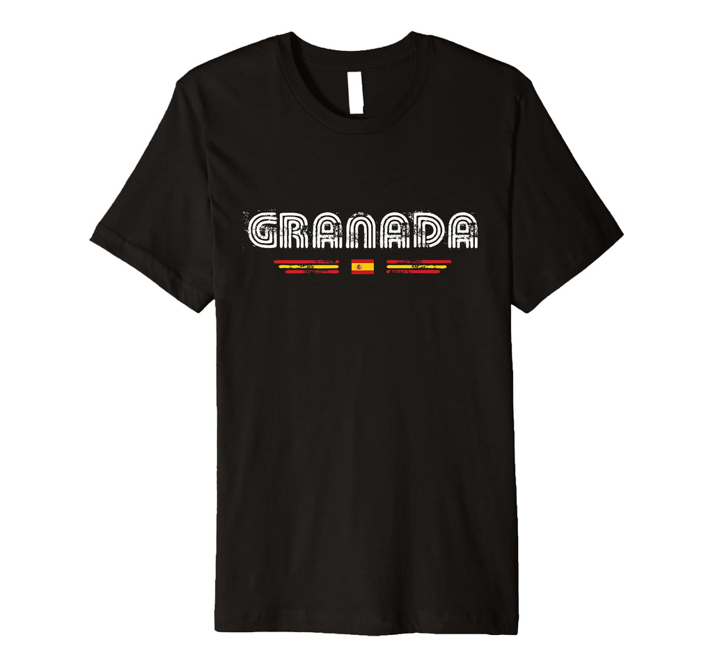 Granada Spain 70S 80S Type T-Shirt - Minimalist Print Men Women - T-Shirt, Sweatshirt, Hoodie