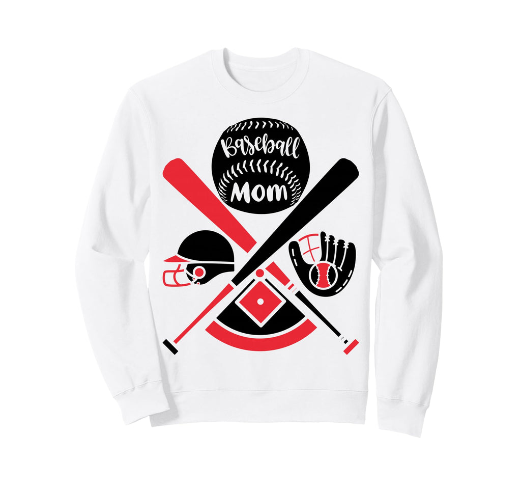 Baseball Mom Sports Mother Mom Sweatshirt - Minimalist Print for Adults - T-Shirt, Sweatshirt, Hoodie