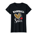 Baseball Sister Leopard Heart Mothers T-Shirt - Graphic Print for Adults - T-Shirt, Sweatshirt, Hoodie