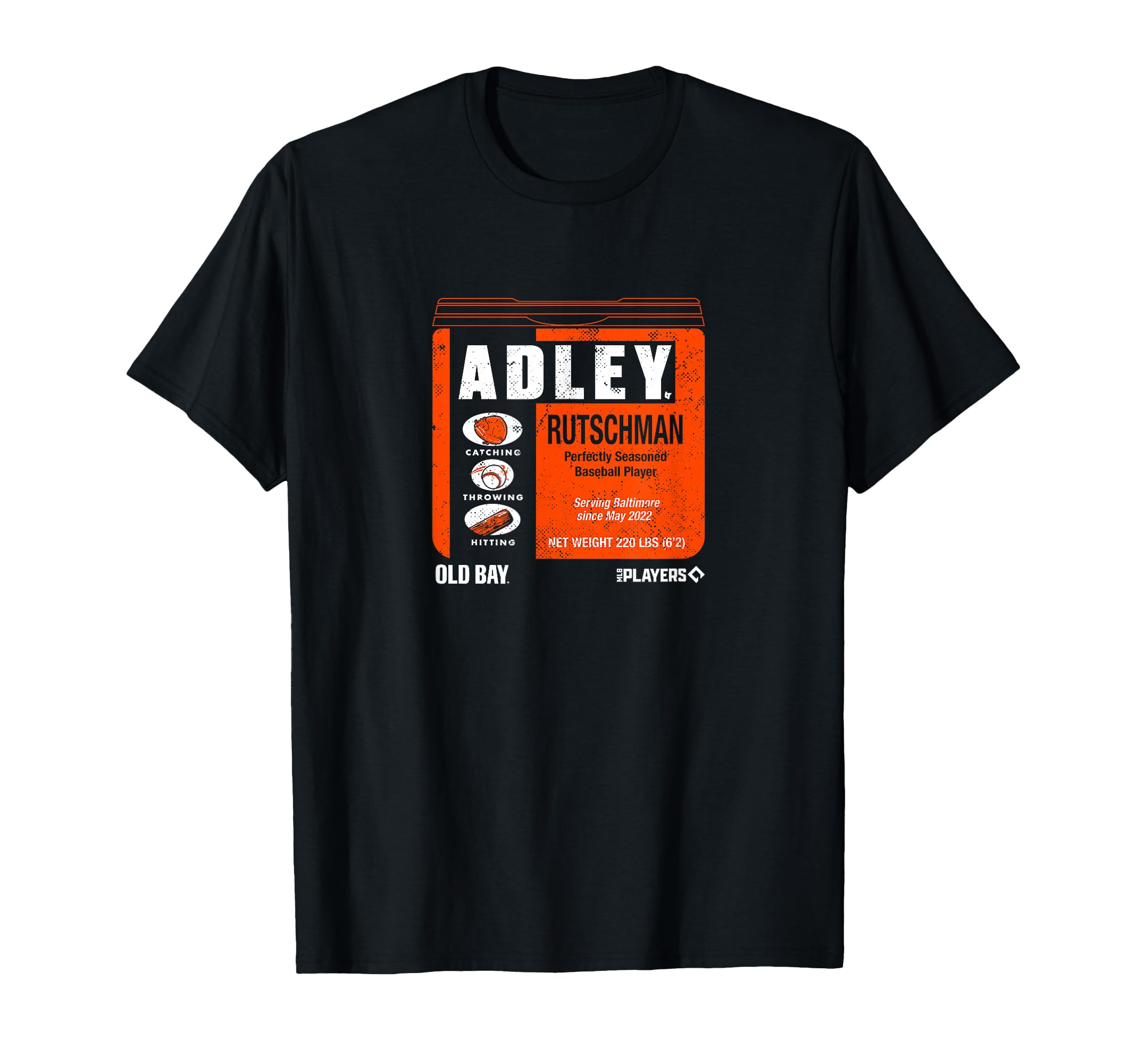 Adley Rutschman Old Bay Can Baltimore T-Shirt - Minimalist Print Unisex - T-Shirt, Sweatshirt, Hoodie