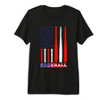Baseball American Flag Baseball T-Shirt - Fun Novelty Design Men Women - T-Shirt, Sweatshirt, Hoodie