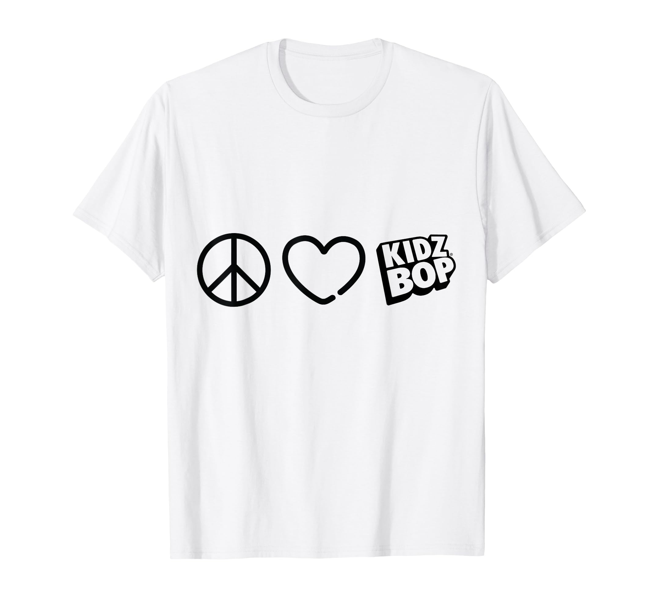 Kidz Bop Peace Love Kidz Bop T-Shirt - Fun Novelty Design for Adults - T-Shirt, Sweatshirt, Hoodie