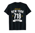 718 New York Area Code Distressed T-Shirt - Unique Graphic Men Women - T-Shirt, Sweatshirt, Hoodie