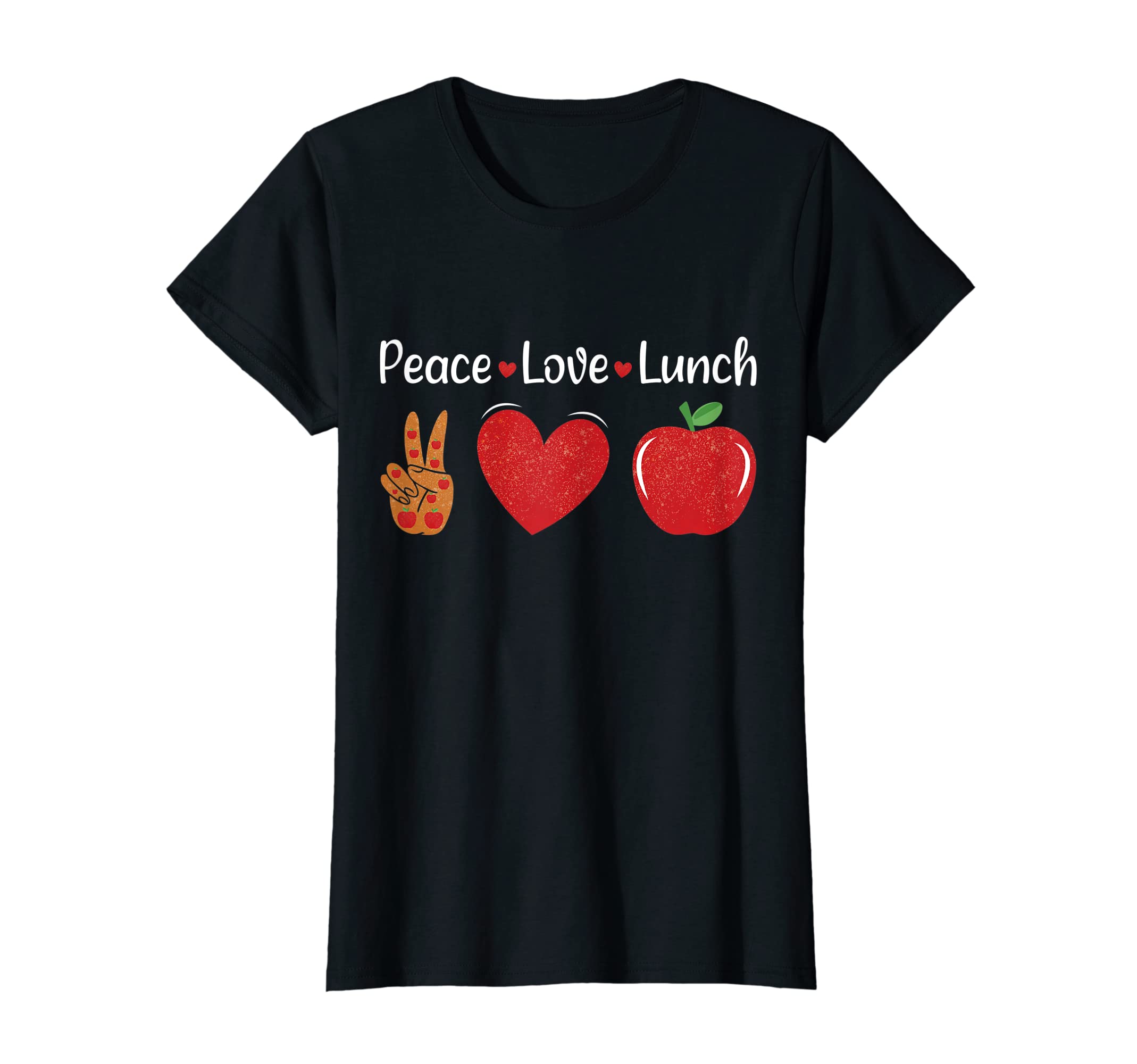 Womens Lunch Lady Peace Love Lunch T-Shirt - Unique Graphic Men Women - T-Shirt, Sweatshirt, Hoodie