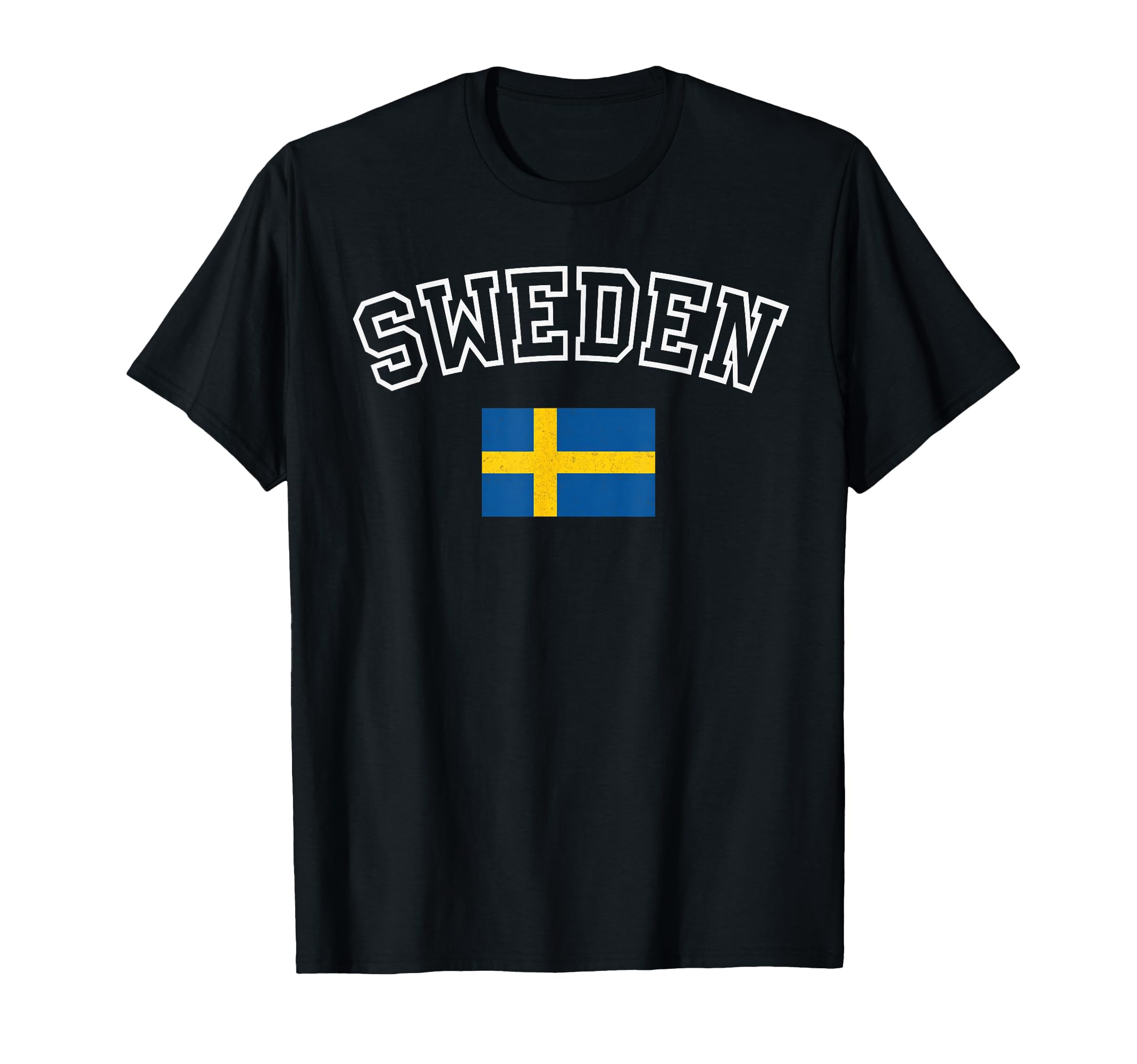 Sweden Flag Distressed Heritage T-Shirt - Casual Everyday Wear for Adults - T-Shirt, Sweatshirt, Hoodie
