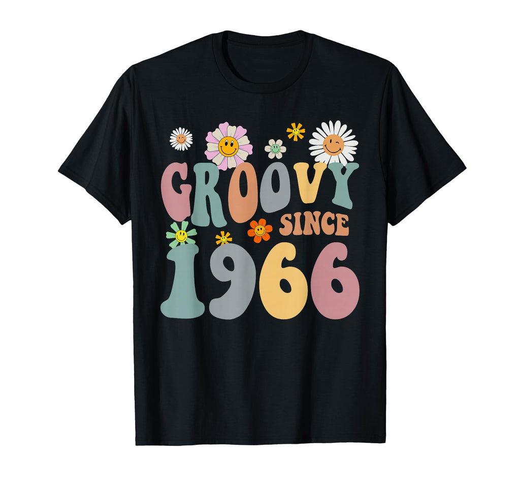 Mb Groovy Since 1966 Hippie Flower T-Shirt - Streetwear Style for Adults - T-Shirt, Sweatshirt, Hoodie