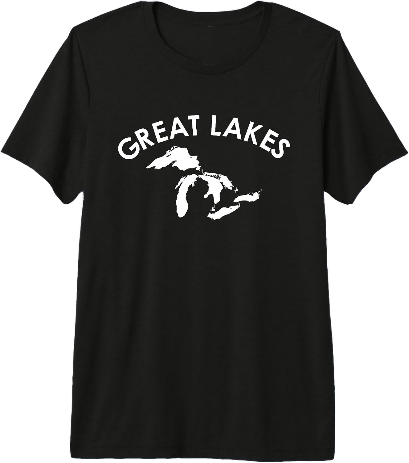 GREAT LAKES MAP SILHOUTTE - Adult & Kids T-Shirts, Sweatshirts & Hoodies apparel design preview 1