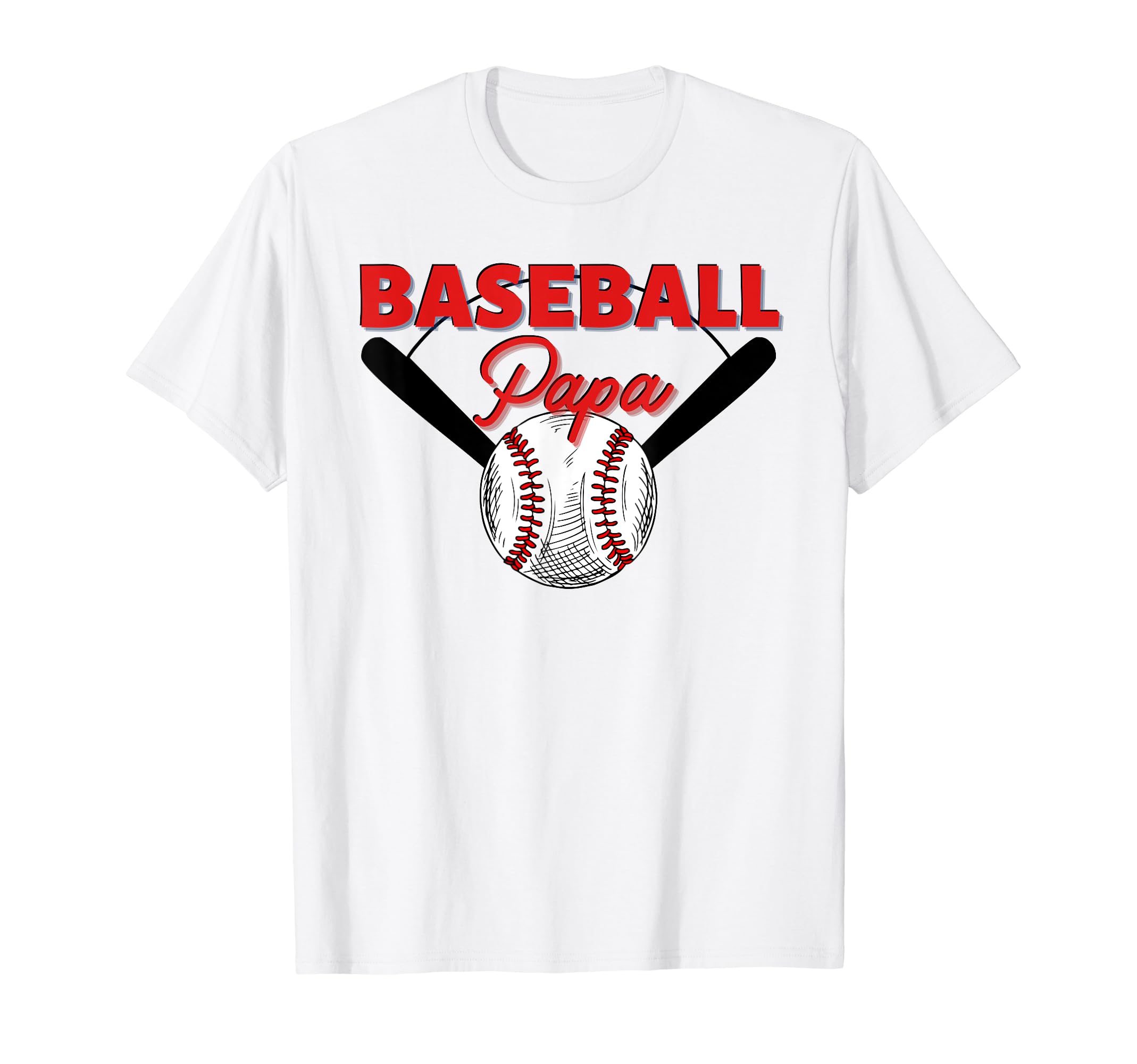 Baseball Papa Family Matching Funny T-Shirt - Graphic Print Unisex - T-Shirt, Sweatshirt, Hoodie