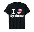 I Heart Love Spokane Patriotic T-Shirt - Minimalist Print for Adults - T-Shirt, Sweatshirt, Hoodie