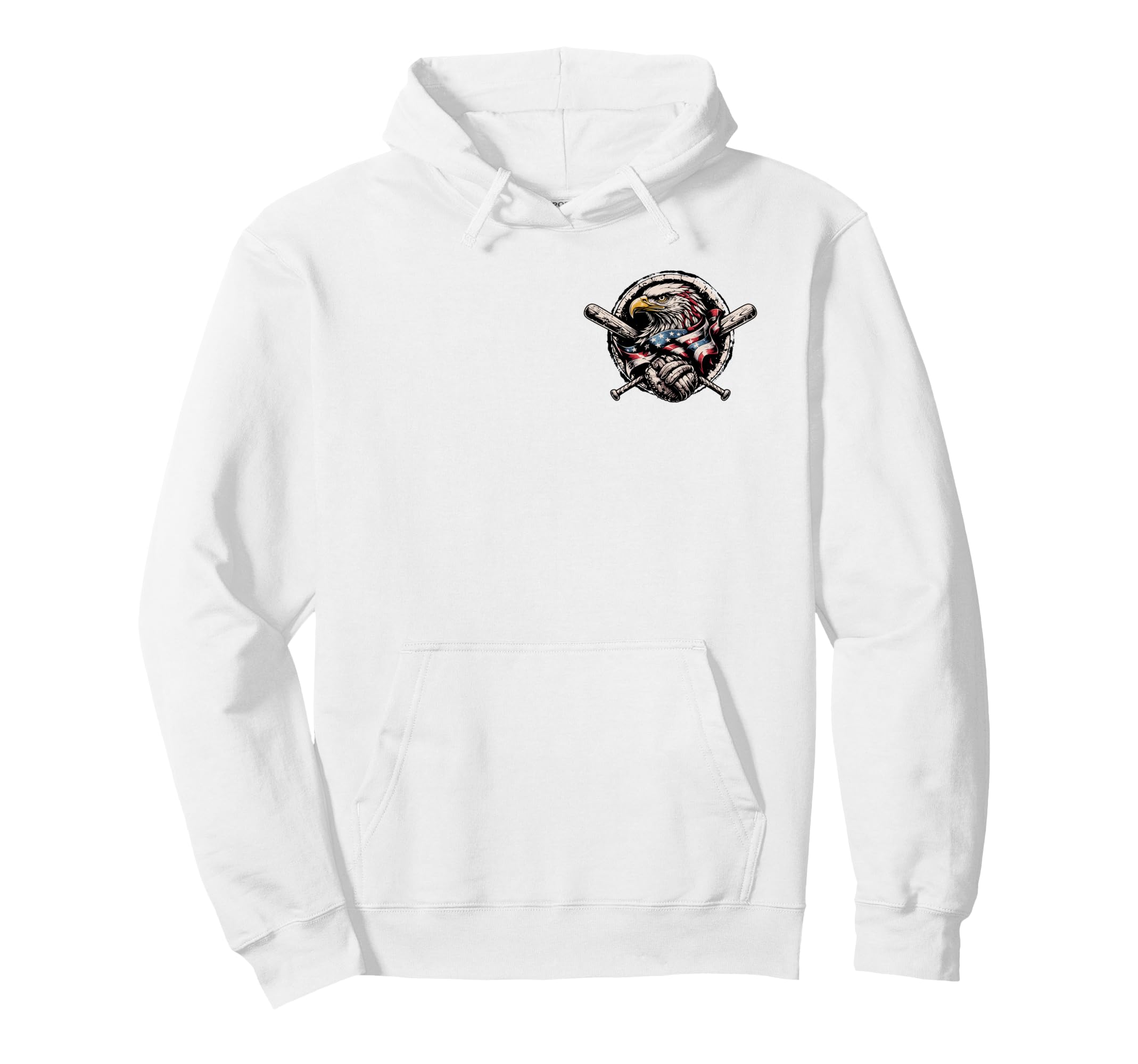 Patriotic Baseball Father Baseball Hoodie - Fun Novelty Design for Adults - T-Shirt, Sweatshirt, Hoodie