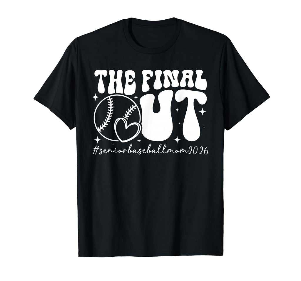 Groovy Baseball Senior Mom 2026 T-Shirt - Unique Graphic for Adults - T-Shirt, Sweatshirt, Hoodie