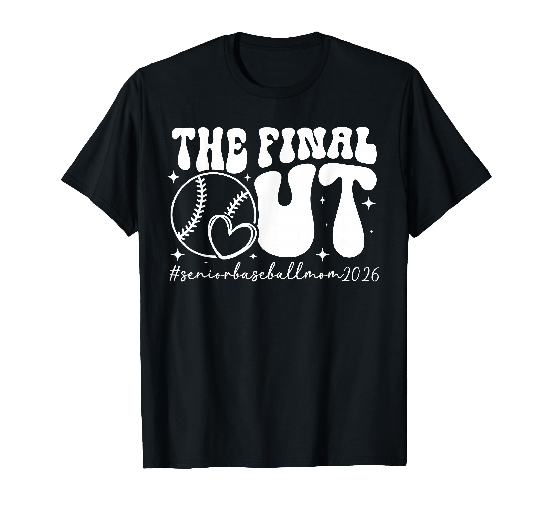Groovy Baseball Senior Mom 2026 T-Shirt - Unique Graphic for Adults - T-Shirt, Sweatshirt, Hoodie