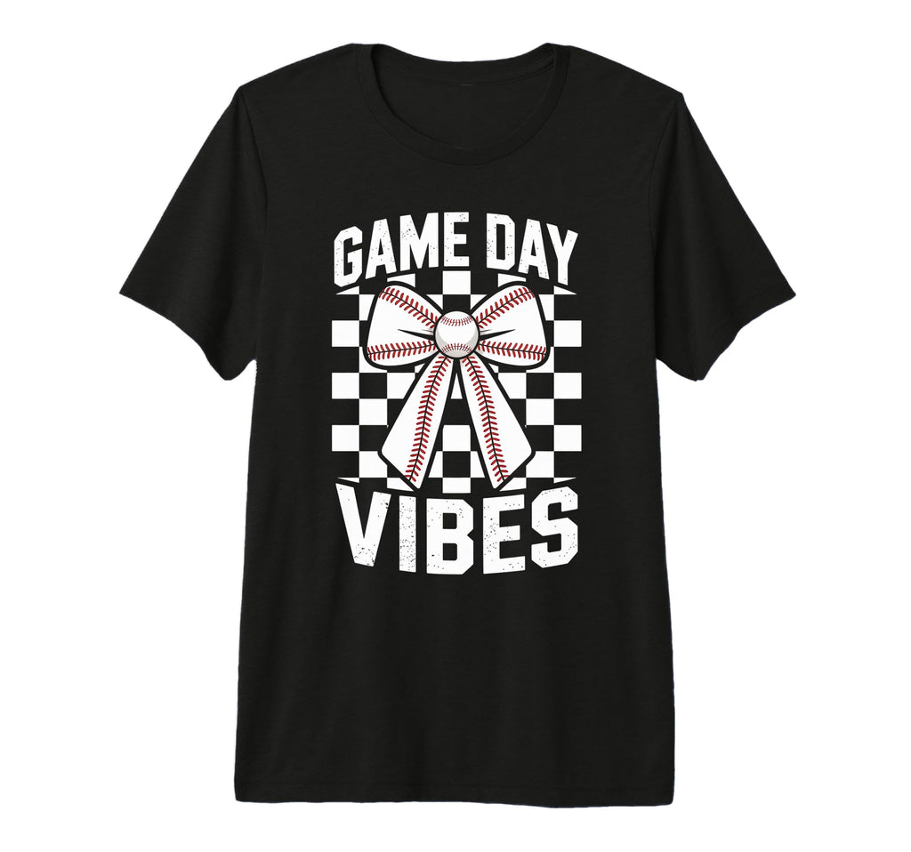 Game Day Vibes Coquette Bow Baseball T-Shirt - Novelty Apparel Men Women - T-Shirt, Sweatshirt, Hoodie