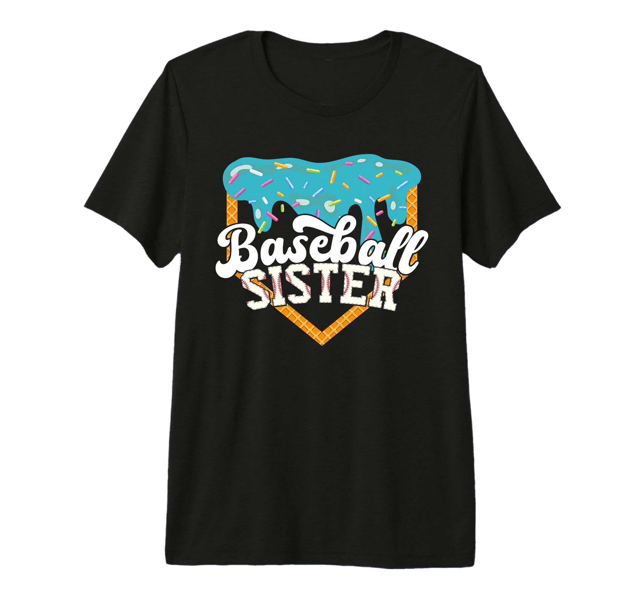 Baseball Sister Drip Ice Cream Tri T-Shirt - Novelty Apparel for Adults - T-Shirt, Sweatshirt, Hoodie