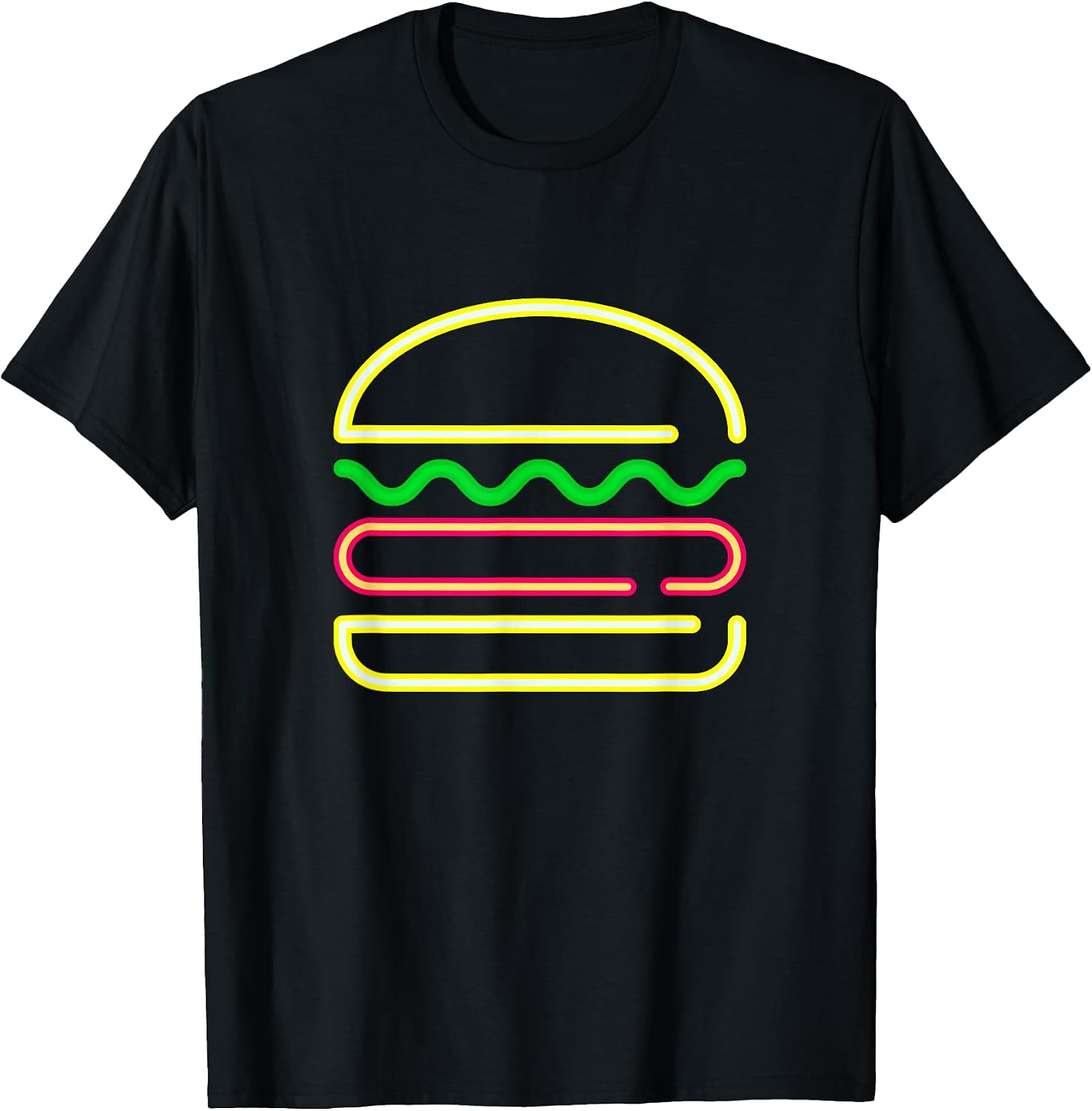 Neon Burger Sign - Adult & Kids T-Shirts, Sweatshirts & Hoodies apparel design preview 1