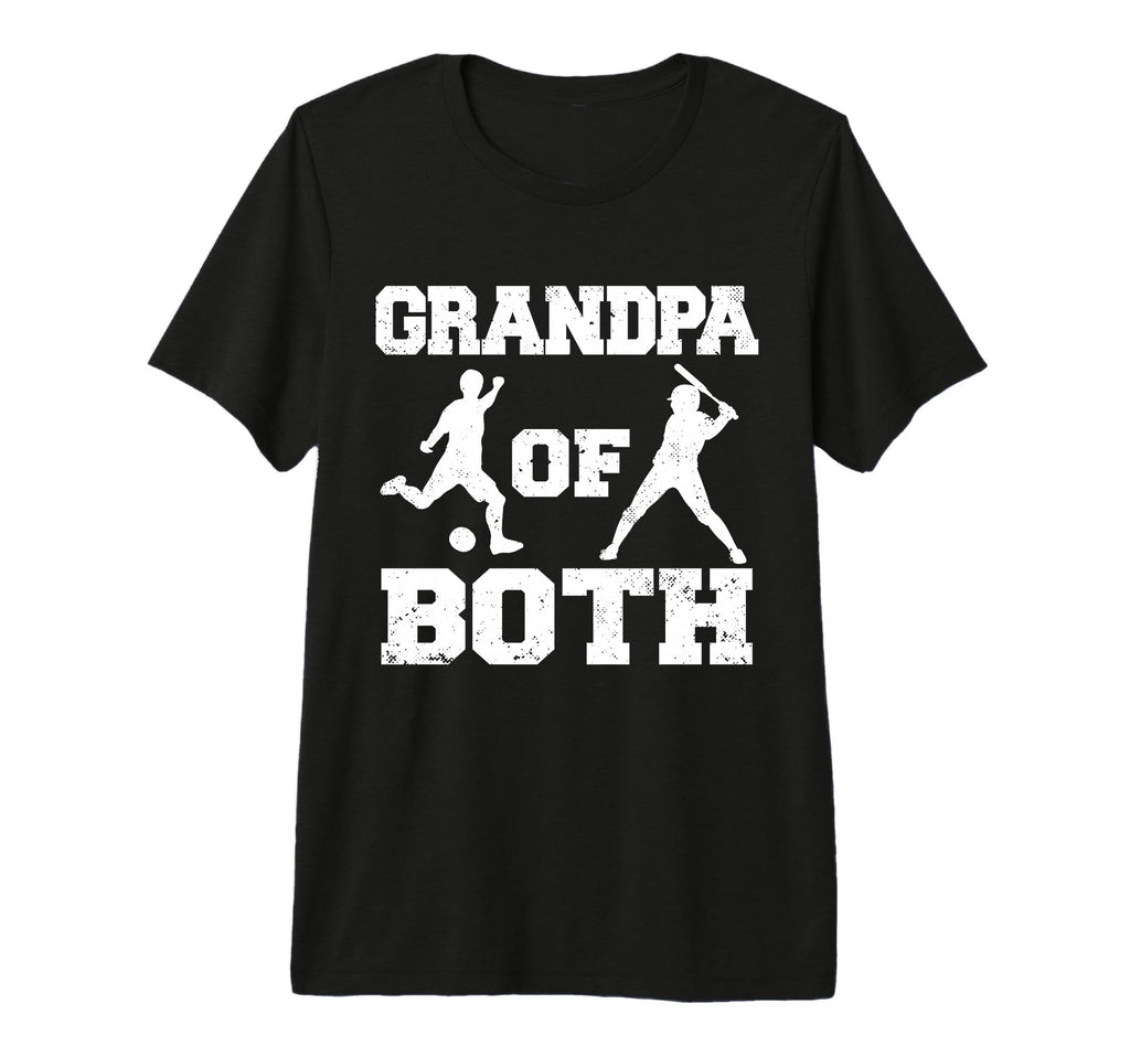 Mens Grandpa Both Funny Soccer Baseball T-Shirt - Graphic Print for Adults - T-Shirt, Sweatshirt, Hoodie