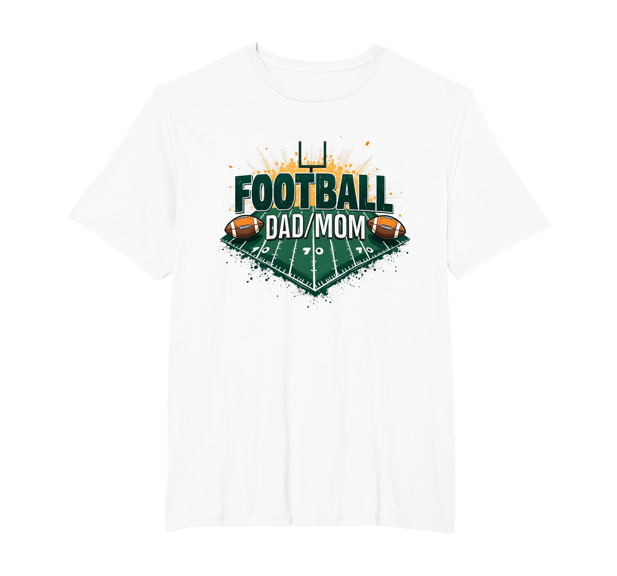 Football Dad Mom Proud Parent Game Day T-Shirt - Custom Art Print Unisex - T-Shirt, Sweatshirt, Hoodie