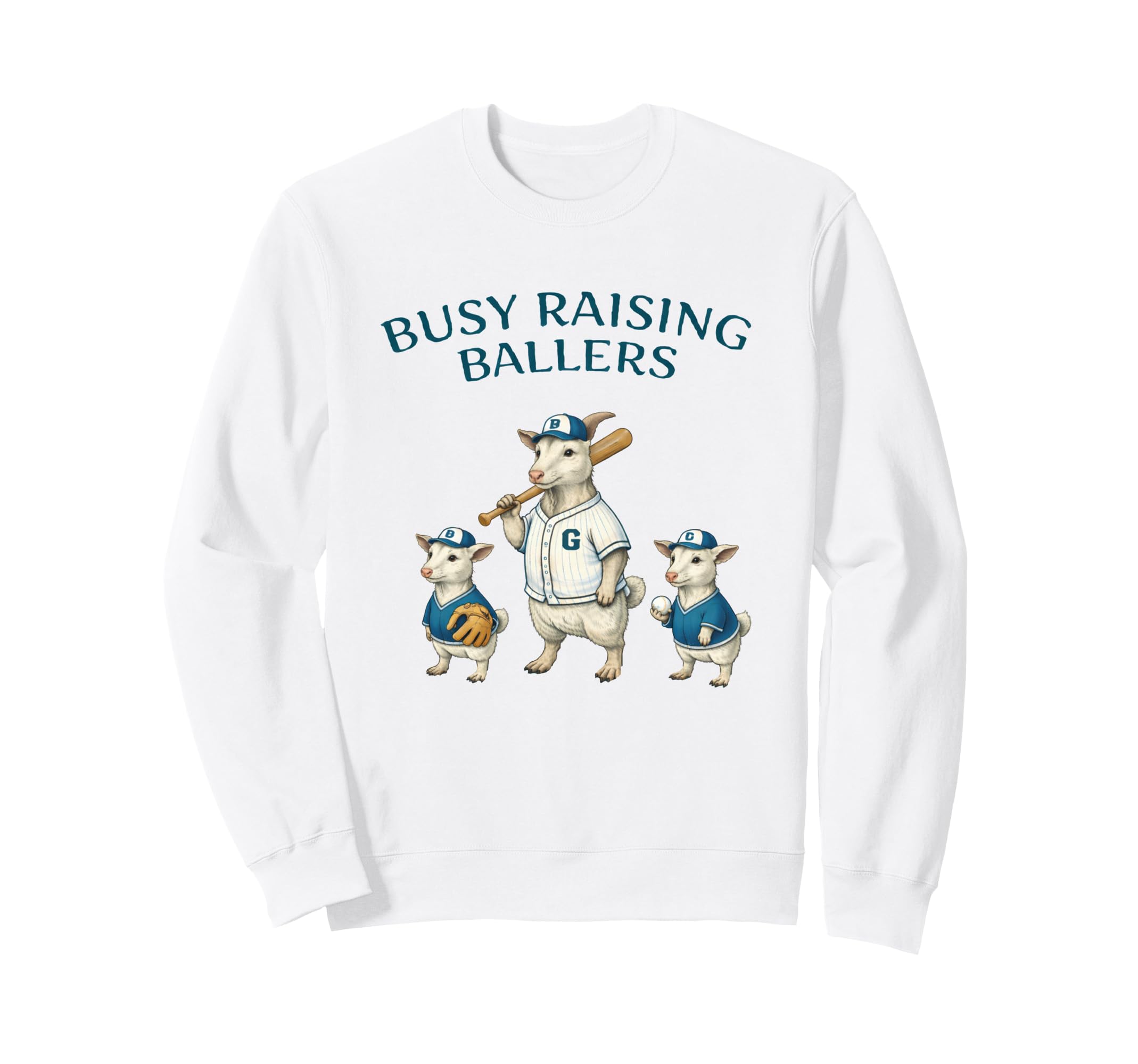 Busy Raising Baller Baseball Sweatshirt - Graphic Print for Adults - T-Shirt, Sweatshirt, Hoodie