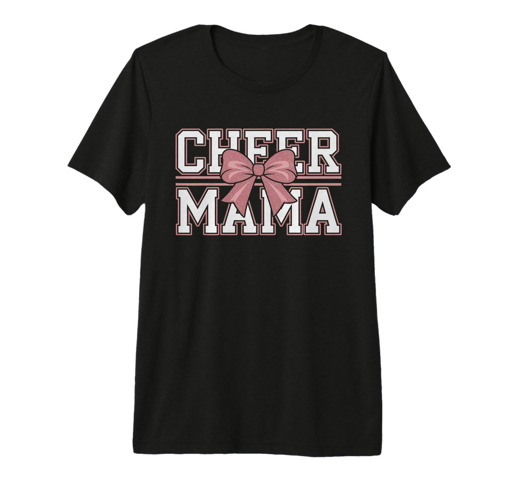 Cheer Mom Mother Bow Cheerleader T-Shirt - Custom Art Print for Adults - T-Shirt, Sweatshirt, Hoodie