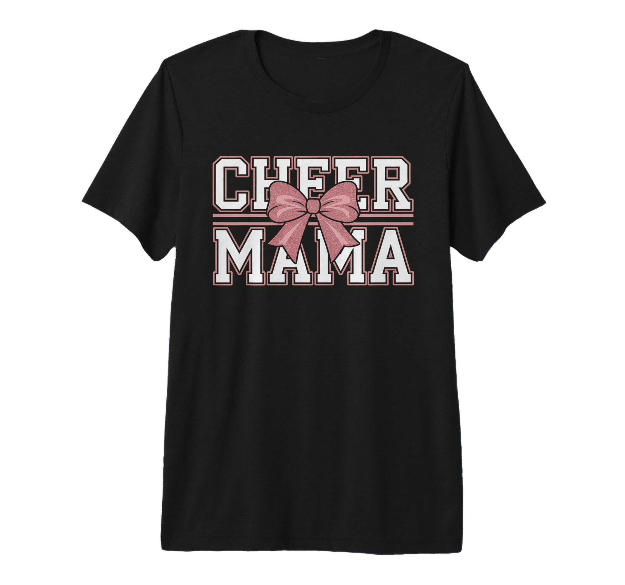 Cheer Mom Mother Bow Cheerleader T-Shirt - Custom Art Print for Adults - T-Shirt, Sweatshirt, Hoodie