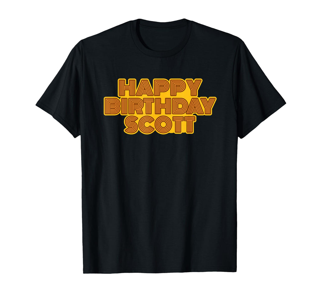 Happy Birthday Scott Personalized Name T-Shirt - Graphic Print Men Women - T-Shirt, Sweatshirt, Hoodie