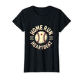 Home Run Heartbeat Baseball Mom T-Shirt - Minimalist Print Unisex - T-Shirt, Sweatshirt, Hoodie