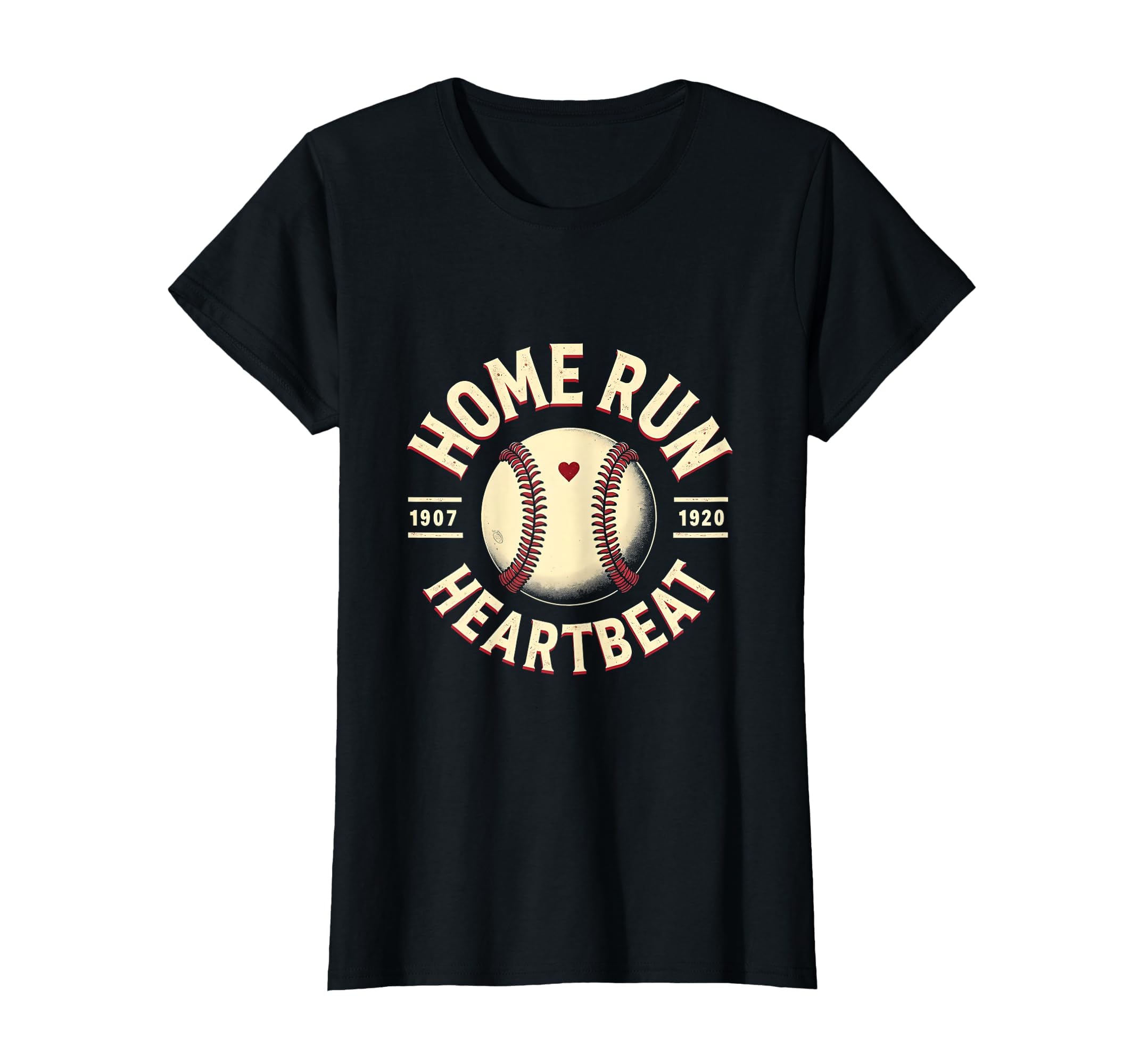 Home Run Heartbeat Baseball Mom T-Shirt - Minimalist Print Unisex - T-Shirt, Sweatshirt, Hoodie