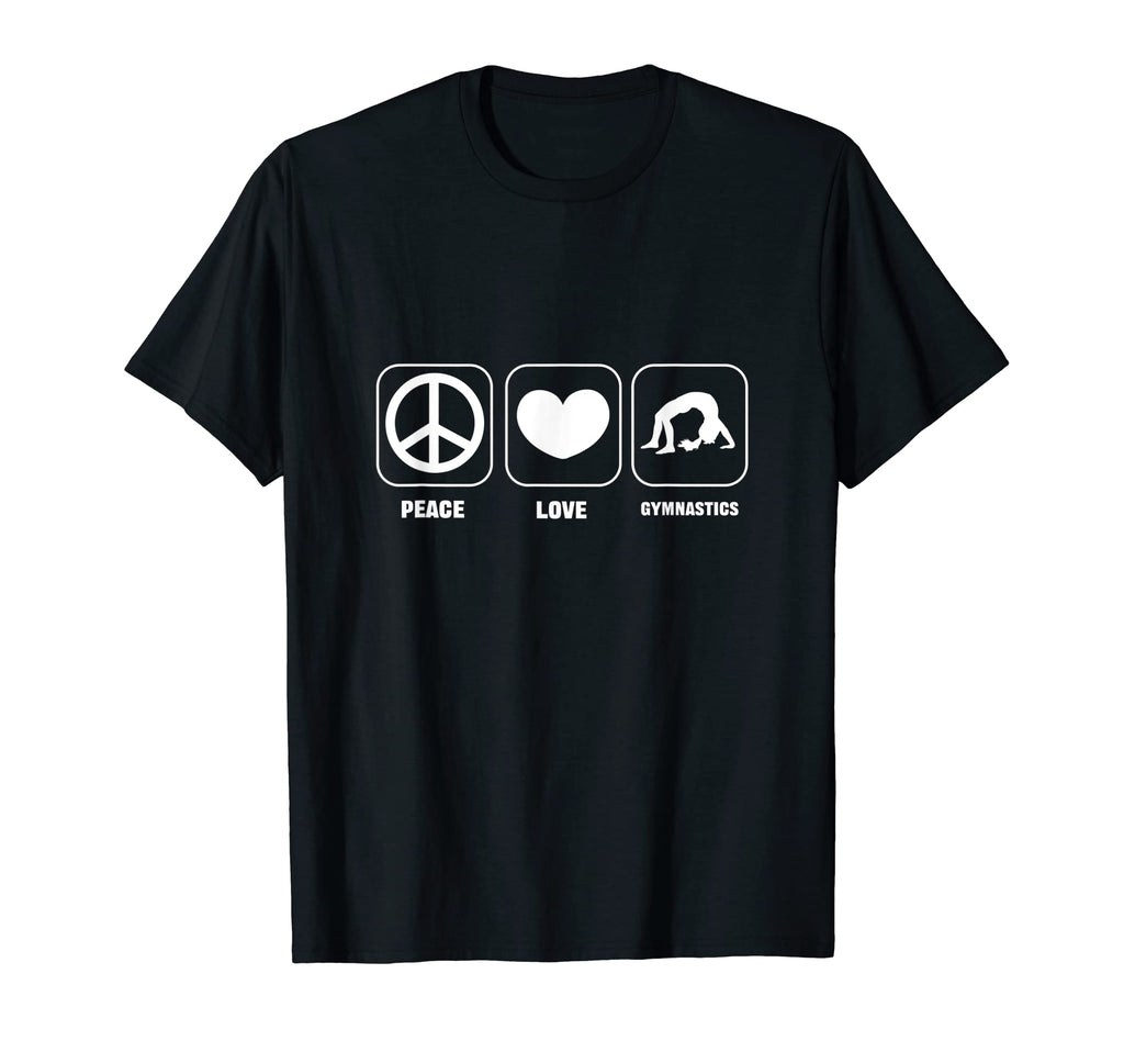 Peace Love Gymnastics Sports Person T-Shirt - Fun Novelty Design Men Women - T-Shirt, Sweatshirt, Hoodie