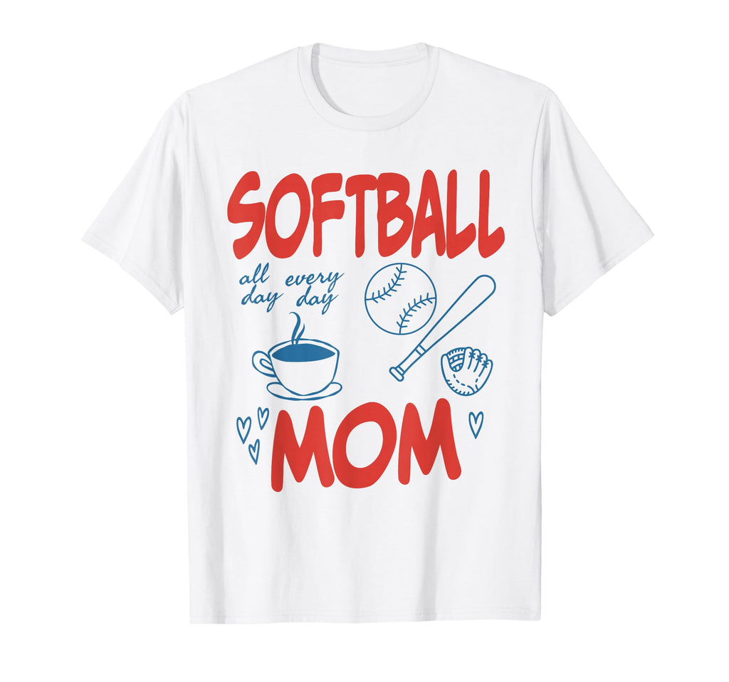 Softball Mom Mama Team Game Day T-Shirt - Unique Graphic Unisex - T-Shirt, Sweatshirt, Hoodie