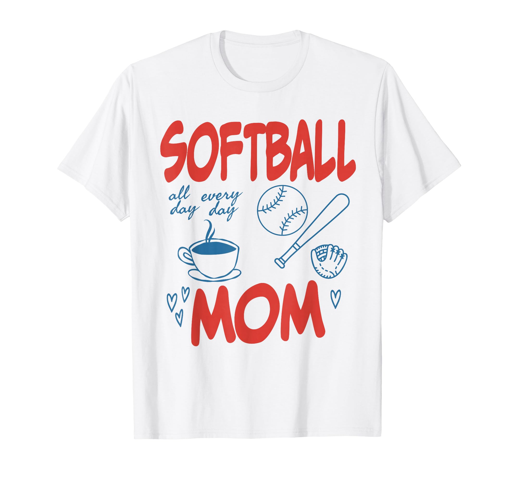 Softball Mom Mama Team Game Day T-Shirt - Unique Graphic Unisex - T-Shirt, Sweatshirt, Hoodie