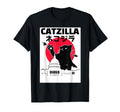 Catzilla Japanese Cat Sunset City T-Shirt - Novelty Apparel for Adults - T-Shirt, Sweatshirt, Hoodie