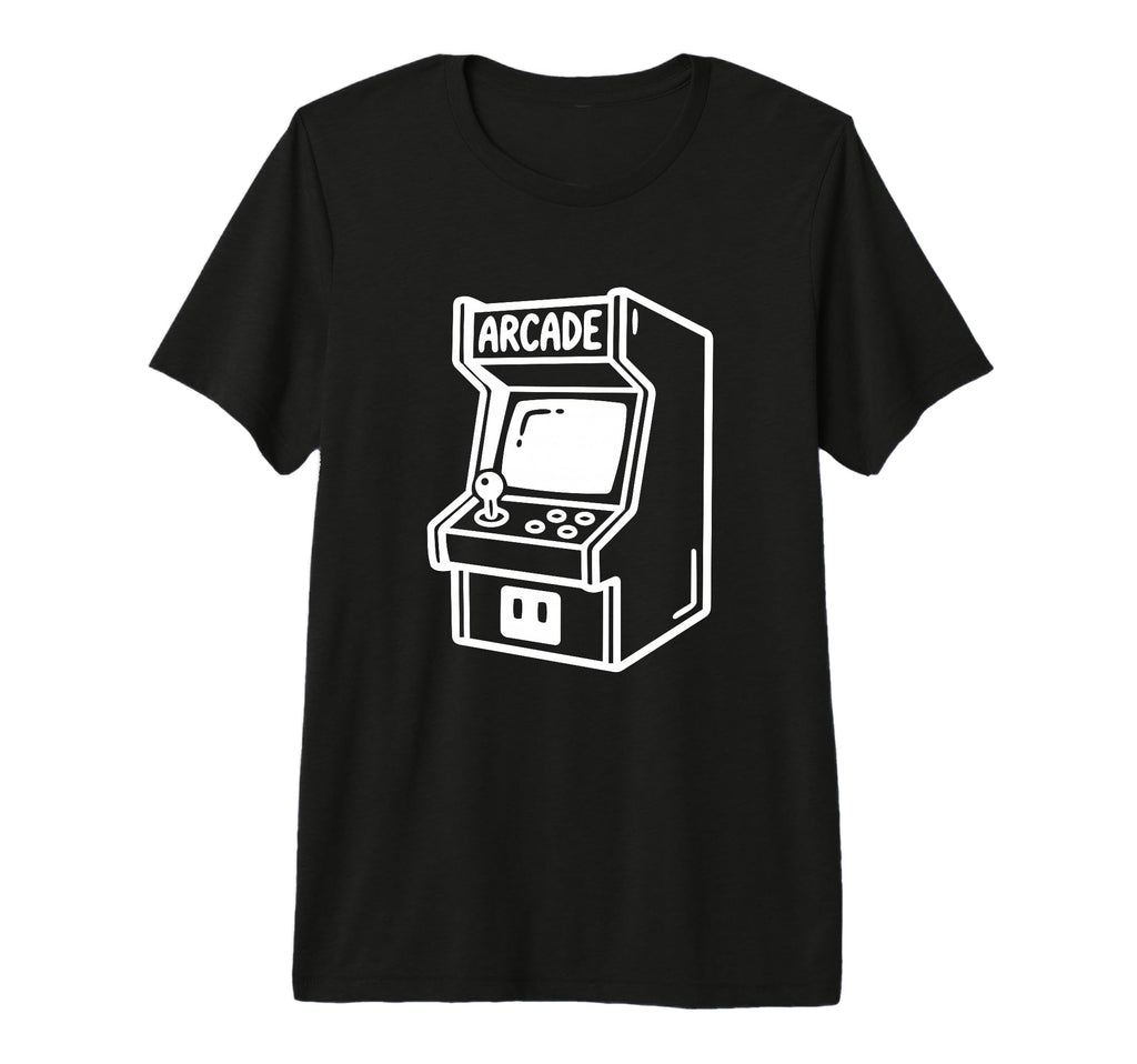 Arcade Cabinet Gamer Aesthetic Tri Blend T-Shirt - Graphic Print Men Women - T-Shirt, Sweatshirt, Hoodie