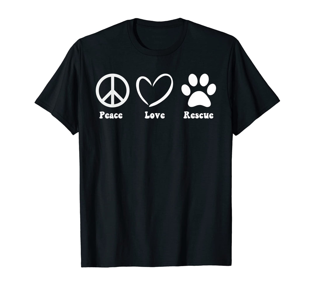 Peace Love Adopt Dog Cat Animal T-Shirt - Casual Everyday Wear for Adults - T-Shirt, Sweatshirt, Hoodie